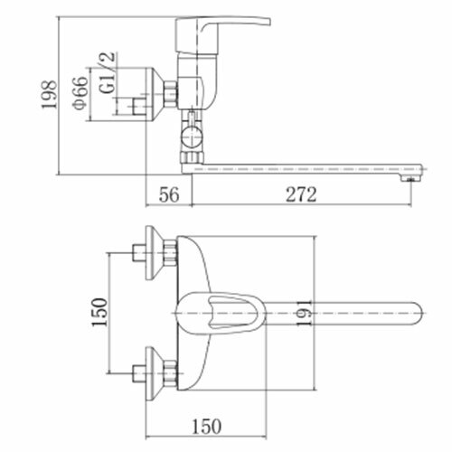 Смеситель для ванны FASHUN  A2165
