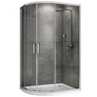Душевой уголок (100х90) ABBER Schwarzer Diamant AG01190 хром