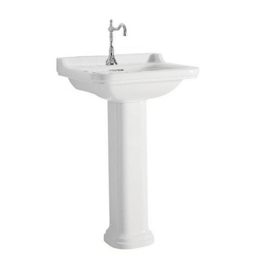 Раковина подвесная (60х55) Kerasan Waldorf 4140K1bi/cr*1 белый