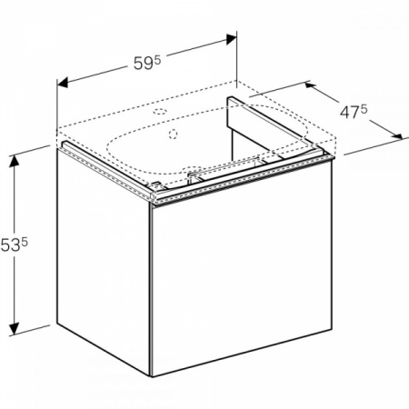 Тумба для раковины Geberit Acanto 500.609.JL.2
