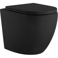 Унитаз ABBER Bequem AC1111TMB приставной черный матовый, безободковый