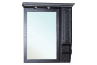 Зеркало-шкаф Bellezza Рим 100 R 4638117611046 черное патина серебро правое