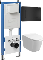 Комплект унитаза с инсталляцией Grossman Classic 97.4477SQ.04.21M с клавишей смыва