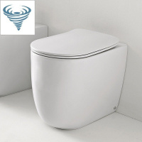 Унитаз приставной безободковый TORNADO Kerasan Nolita 531930 белый матовый, без сиденья