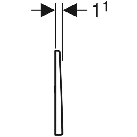 Система электронного управления смывом писсуара Geberit Mambo: сатинированный 116.023.FW.1