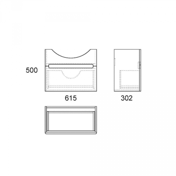Тумба под раковину Owl 1975 Lagerta, 85 см, 2 ящика OW08.03.00