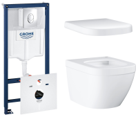 Комплект инсталляции с унитазом GROHE Rapid SL Euro Ceramic 38325049 микролифт