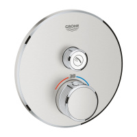 Термостат для встраиваемого монтажа на 1 выход Grohe Grohtherm SmartControl 29118 DC0 (29118DC0) суперсталь Термостат для встраиваемого монтажа на 1 выход Grohe Grohtherm SmartControl 29118 DC0 (29118DC0) суперсталь