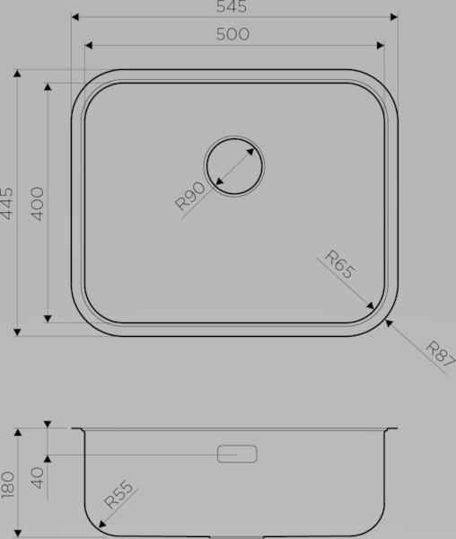 Мойка для кухни Omoikiri Omi 54-U/IF IN 4993488