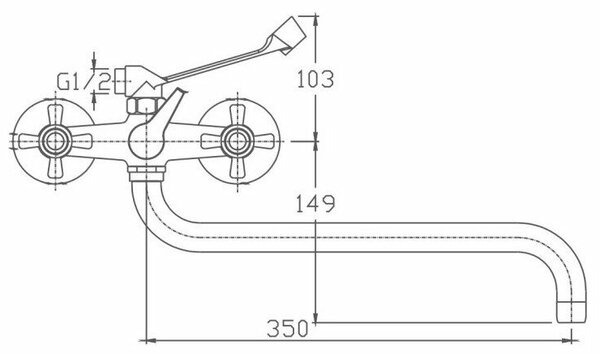 Смеситель для ванны Haiba HB2618