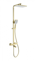 Душевая система с термостатом WONZON & WOGHAND STAY 3, брашированное золото WW-B3026-T1-BG