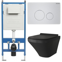 Комплект унитаза с инсталляцией Grossman Galaxy 97.4440BMS.05.01M с клавишей смыва