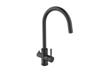 Смеситель для кухни однорычажный с каналом для питьевой воды Agger Zest A0700744 черный