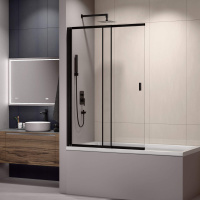 Шторка на ванну 100 см  RGW Screens SC-40B 03114010-14 прозрачное