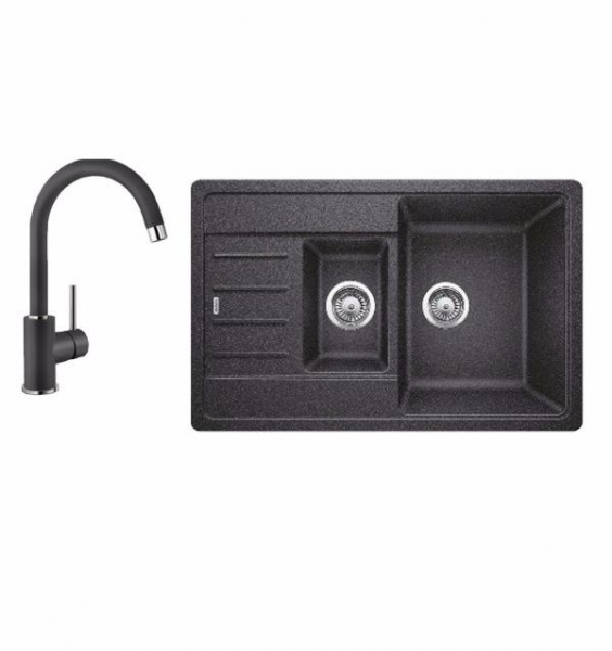Комплект Blanco LEGRA 6 S Compact (антрацит) + MIDA (антрацит) 521302M2