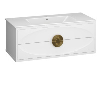 Тумба под раковину Opadiris Ибица 120   00-00007079 белый/золото (без раковины)