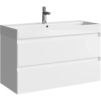 Тумба без раковины 100 см Aqwella Geometria GE01102WM белый матовый