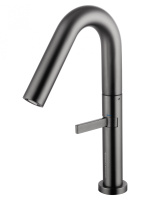 Смеситель для раковины высокий WONZON & WOGHAND, темный графит WW-6068-BGG