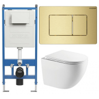 Комплект унитаза с инсталляцией Grossman Classic 97.4411SQC.04.32M с клавишей смыва