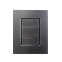 Кнопка смыва для инсталляции пневматическая WONZON & WOGHAND, темный графит WW-IB256-BGM