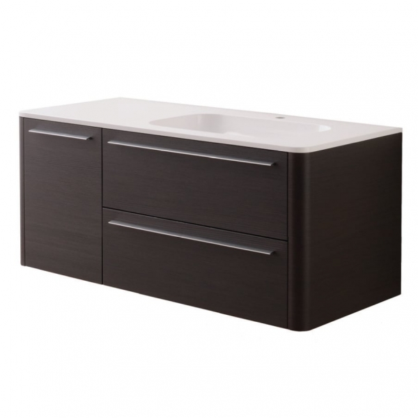 M15FHR1153VF Awe, база под раковину, подвесная, правая, 115см, ящики+дверь, венге, фактурная, шт