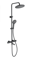 Душевая система с термостатом WONZON & WOGHAND, черный матовый WW-B3069-MB