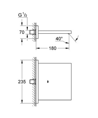 Каскадный излив для ванны и душа Grohe Allure 13317 000 (13317000) Каскадный излив для ванны и душа Grohe Allure 13317 000 (13317000)