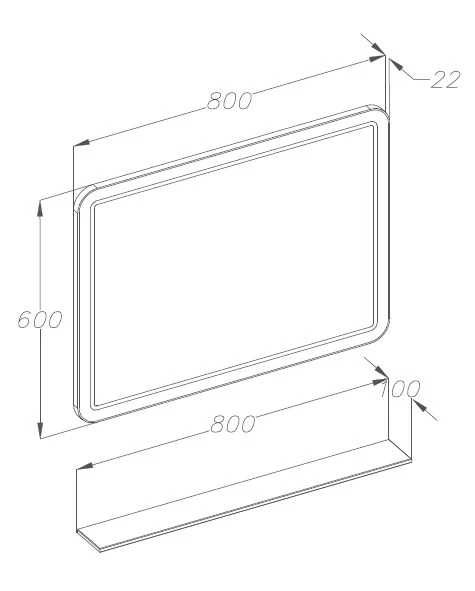 Зеркало Opadiris Элеганс 80 Z0000014965