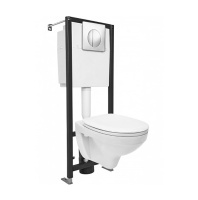 Комплект Cersanit DELFI DPL EO slim + BLACK + LEON хром глянцевый 64266