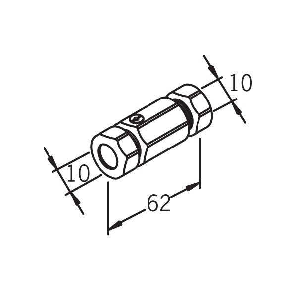 Прямой соединитель с запорным клапаном Oras 281081/2