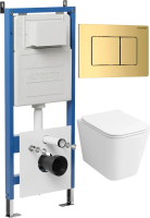 Комплект унитаза с инсталляцией Grossman Classic 97.4479SQ.04.30M с клавишей смыва