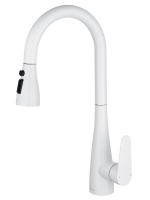 Смеситель для кухни с выдвижным изливом WONZON & WOGHAND, белый матовый WW-121E201B-MW Смеситель для кухни с выдвижным изливом WONZON & WOGHAND, белый матовый WW-121E201B-MW