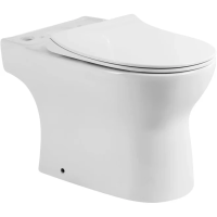 Унитаз напольный BelBagno Steam BB130CPR/SC безободковый, без бачка, с сиденьем микролифт, белый