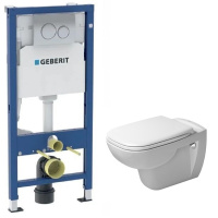 Инсталляция Geberit с безободковым унитазом Duravit D-Code l 458.134.DC.2
