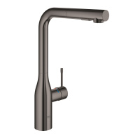 Смеситель однорычажный для кухни с выдвижным изливом Grohe Essence New 30270 A00 (30270A00) темный графит глянец Смеситель однорычажный для кухни с выдвижным изливом Grohe Essence New 30270 A00 (30270A00) темный графит глянец