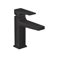 Смеситель для раковины с донным клапаном Push-Open Hansgrohe Metropol 32507670 черный матовый