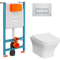 Инсталляция с унитазом Vitra Zentrum Square 9875B003-7201