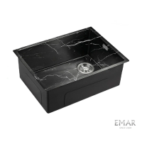 Кухонная мойка (54х44) EMAR EMB-540(UN) Black Elegant