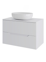 Тумба с раковиной подвесная 70 см, Orange Line Li-70TuwMDF+B05-480W белый