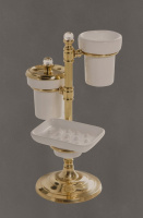 Настольный гарнитур, 2 стакана и мыльница ART&MAX LUCE AM-1916-Br Настольный гарнитур, 2 стакана и мыльница ART&MAX LUCE AM-1916-Br