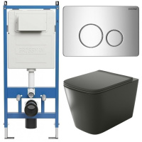 Комплект унитаза с инсталляцией Grossman Style 97.4441BMS.05.10M с клавишей смыва
