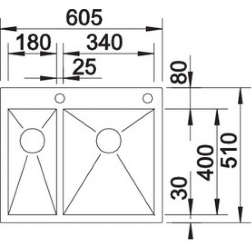 Кухонная мойка Blanco Zerox 340/180-IF/A 521642