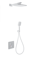 Душевая система с термостатом встраиваемая WONZON & WOGHAND, белый матовый WW-B4003-MW