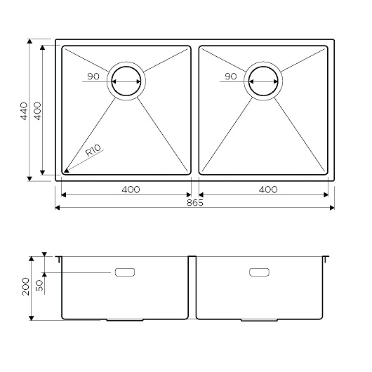 Мойка для кухни Omoikiri Taki 86-2-U/IF-LG 4993792
