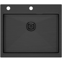 Кухонная мойка Paulmark  Brim-PRO PM705951-GM вороненая сталь