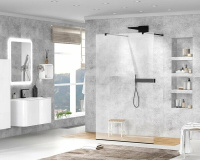 Душевая перегородка 80 см CEZARES LIBERTA LIBERTA-L-2-80-C-NERO