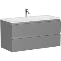 Тумба без раковины подвесная 100 см Sancos Folk FL100ES светло-серый матовый