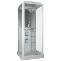 Душевая кабина (90х90) Grossman  GR121 распашная, белый, прозрачный