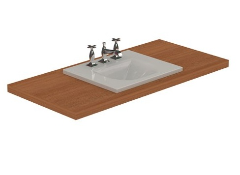 Раковина встраиваемая сверху (55х47) Kerasan Bentley 394201*1 белый