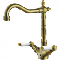 Смеситель для кухни Kaiser Vincent 31011-1Br, бронза/белый